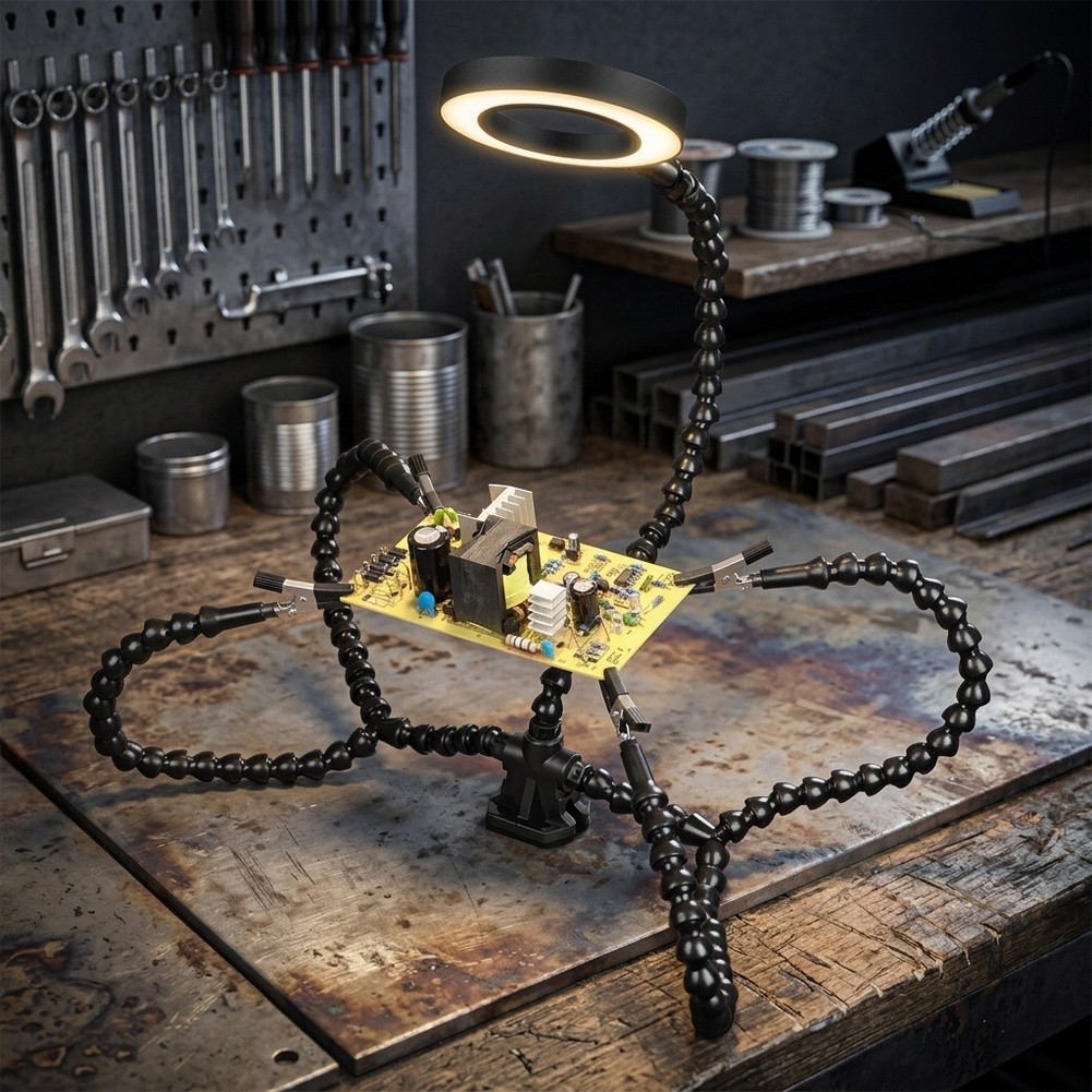 Electronics Repair Degree - Flexible Löt-Hilfszange mit 360-Grad-drehbaren Klemmen und